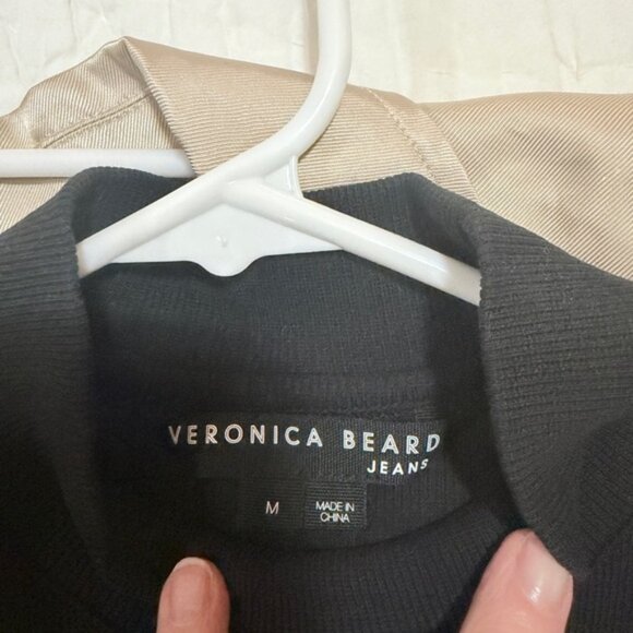 Veronica Beard Black Ruffle Long Sleeve Top - Picture 3 of 4